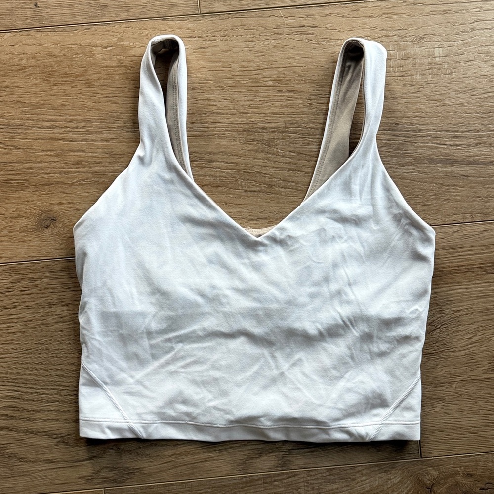 Lululemon cropped white tank